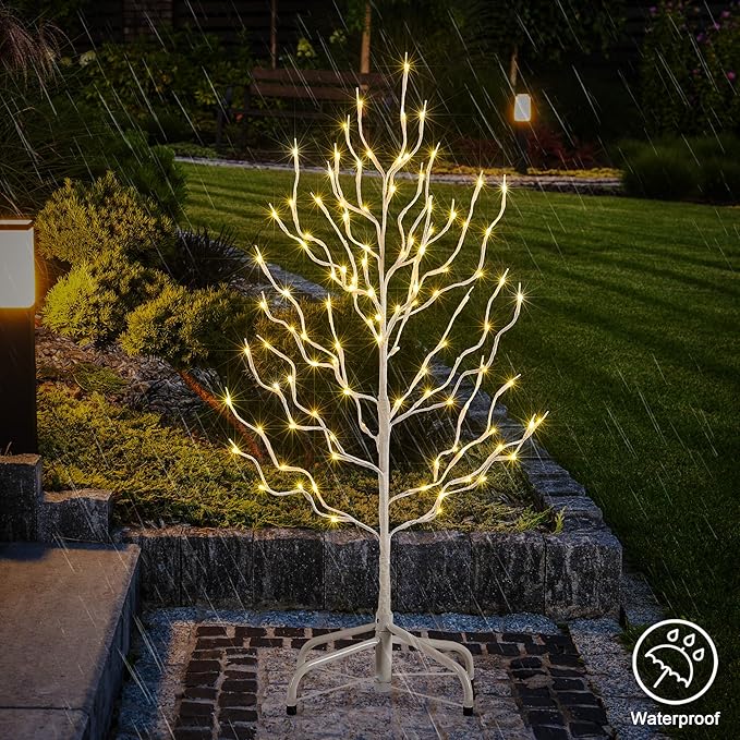 LIGHTSHARE 3FT Star Tree 112 LED Lights Warm White for Home & Christmas Decorations, 3'