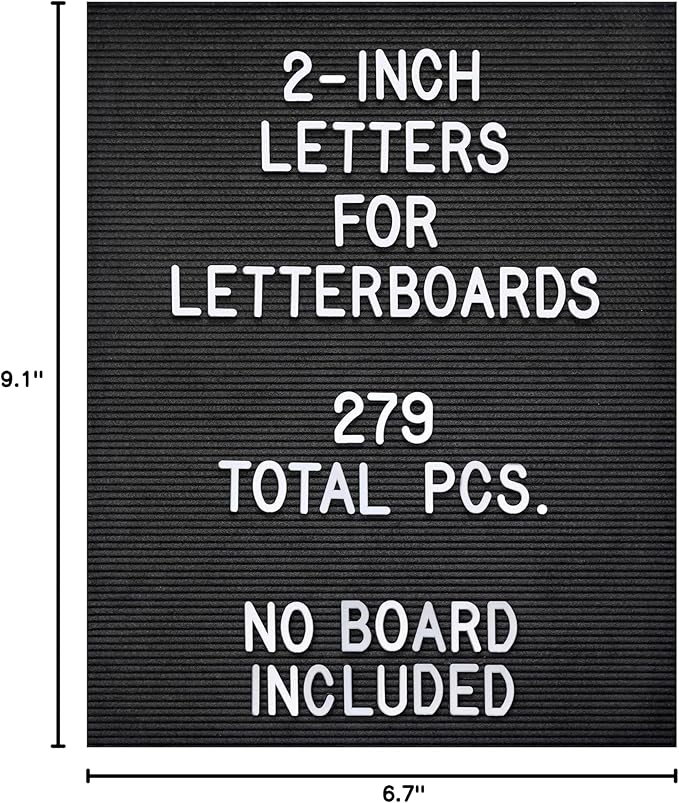 Letter Board Plastic Letters Set 2 Inch, Letter Board Letters Only NO BOARD INCLUDED, White Large Felt Board Letters, Plastic Letters Letter Board, Felt Letter Board Letters Symbols