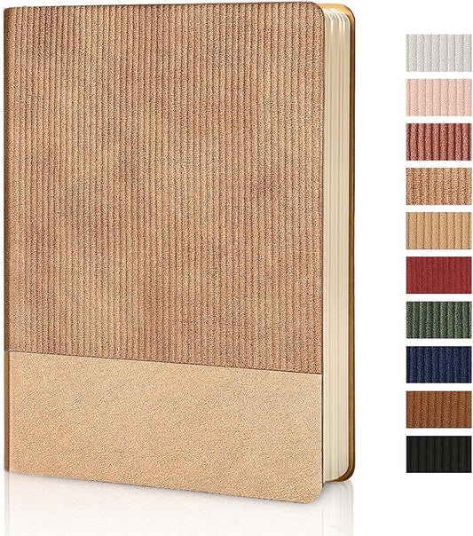 Lined Journal Notebook for Work College Ruled Note Book 5.79"x8.27" A5 PU Leather Daily Journaling 216 Pages for Women Men Writing Home School Supplies Business (RoseGold)