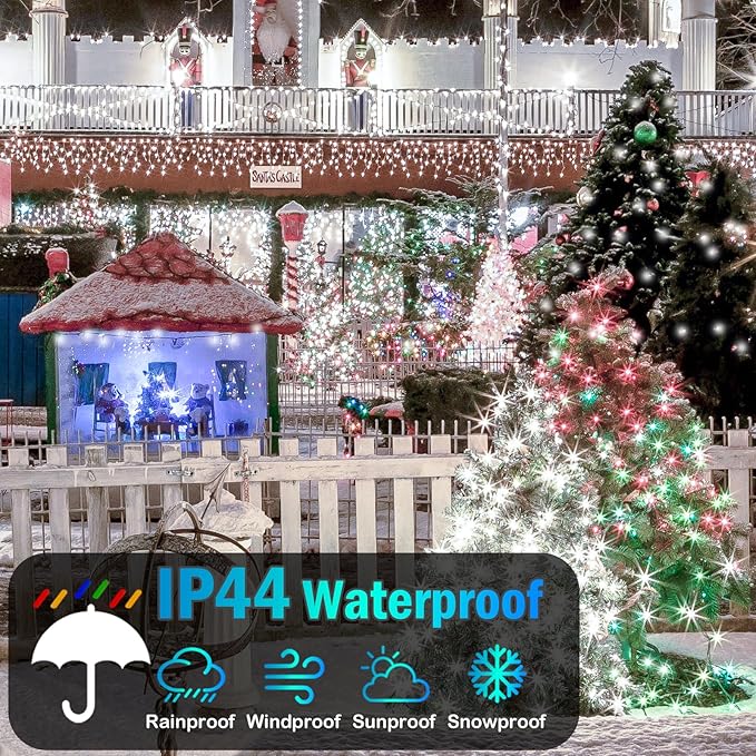 Outdoor Fairy Lights Waterproof, Plug in String Lights with 8 Modes Timer, 392Ft 1200 Twinkle LED Outdoor & Indoor Decor for Girl's Bedroom/Garden/Patio/Yard/Wedding/Holiday Party