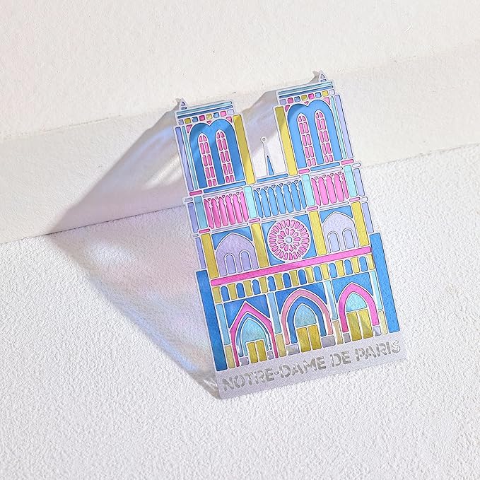 Metal Bookmarks with Transparent Design - Notre Damede Paris Book Mark for Readers, Aesthetic Book Markers for Kids, Teens, Teachers, Students, Gifts for Book Lovers, Writers, Reading Women & Men