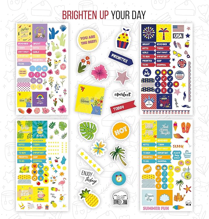 [Expanded] Vladi Creative Aesthetic Monthly Planner Stickers – 1397 pcs / 23 Sheets – Seasonal, Holiday, Productivity & Decorative Stickers for Women – Perfect for Calendars, Journals, & Scrapbooking