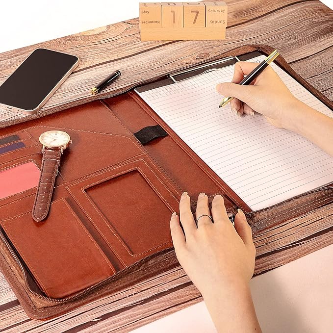 Personalized Business Portfolio for Office, Men Leather Portfolio, Leather Padfolio for Coworkers, Customized Employees Portfolio, Staffs Portfolio Colleague, Christmas Employees Portfolio Staffs