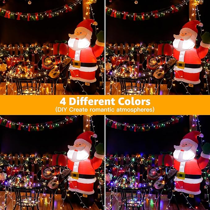 Ollny Christmas Lights, 66FT 200LED Christmas Tree Lights with 11 Modes Remote Control IP44 Waterproof Color Changing Outdoor Christmas Lights for Outside Indoor Patio Xmas Decorations