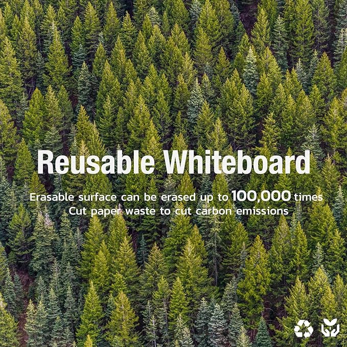 Magnetic Dry Erase Board: Large Fridge Whiteboard, Flexible Refrigerator Magnet White Board, Blank Writing Note Sheet with Dishwasher Magnet Clean Dirty Sign, 4 Markers & Eraser - 23 x 15