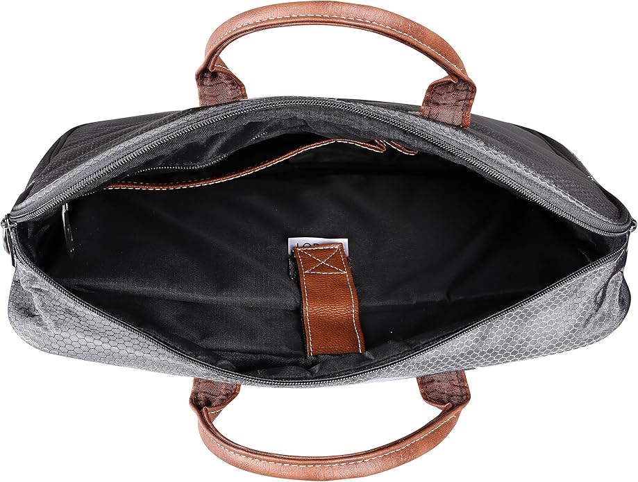 LOREM Leather Messenger Shoulder Bag Travel Crossbody Purse Briefcase Business Bag for 12Inch Laptop