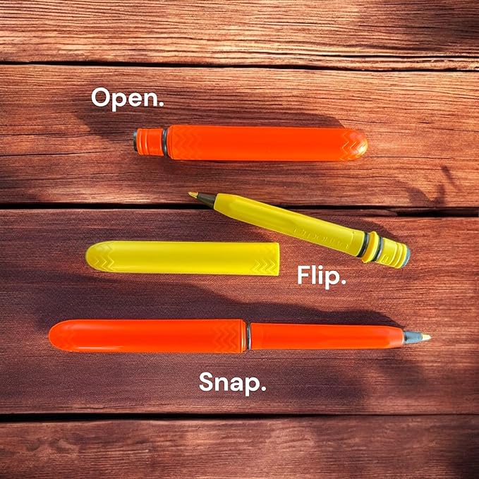 The USA Made Compact Pen – 4 Pack of Translucent Jewel Toned Aesthetic Ballpoint Pens – Chic, Compact & Colorful – for Stationery, School, Work or Journals (Sapphire)