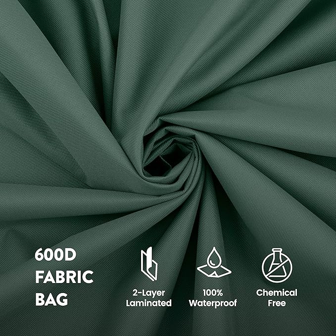 Zober Large Christmas Tree Storage Bag - Fits 9 Ft Artificial Trees - Tear Proof 600D Oxford Fabric Waterproof Christmas Tree Bag For Storage Box For Xmas - Strong, Durable Handles - Card Slot - Green