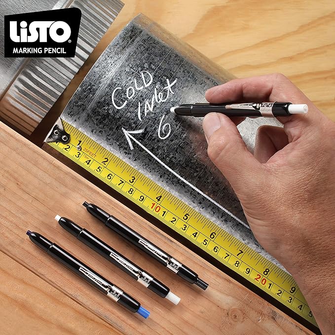 Listo 1620 BLACK COLOR - China Markers/Grease Pencils/China Marking/Pencils/Wax Pencils - Made in USA (24)