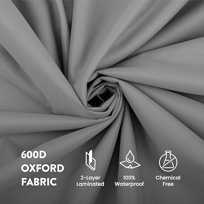 Zober Large Christmas Tree Storage Bag - Fits 9 Ft Artificial Trees - Tear Proof 600D Oxford Fabric Waterproof Christmas Tree Bag For Storage Box For Xmas - Strong, Durable Handles - Card Slot - Gray